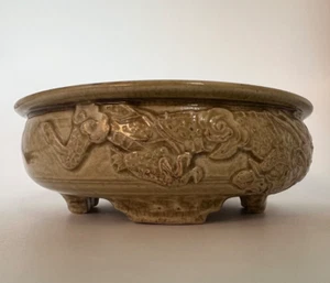 Seto Ware RUSU Dragon Bowl Brown Handmade Japan - Picture 1 of 24