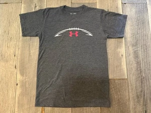 Under Armour Loose gray football logo t-shirt YS - Picture 1 of 5