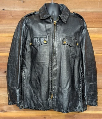 Police leather jacket - Image 1 of 4