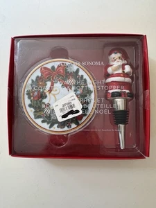 Williams Sonoma Twas the Night Before Christmas 4 Coaster & Bottle Stopper Set - Picture 1 of 9