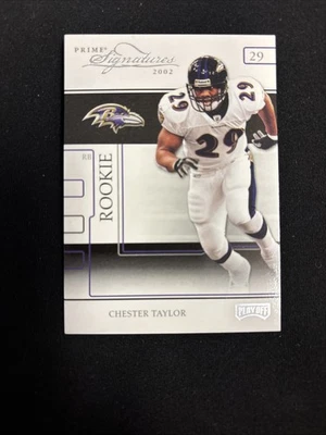 2002 Playoff Prime Signatures - Rookie Chester Taylor #100 /250 (RC) - Image 1 of 2