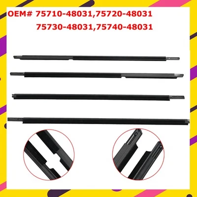 Front Rear Door Belt Moulding SET 75710-48031 Fit Lexus RX330 RX350 RX400h 04-08 — 第 1/4 张图片