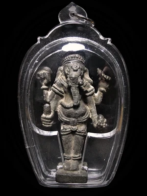 Bronze Statue Multi-Arms Ganesha Lopburi Phra Pikkanate Thai Buddha Amulet - Image 1 of 4
