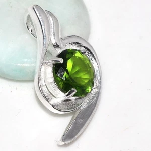 Peridot 925 Silver Plated Gemstone Handmade Pendant 1.3" Women Jewelry AU r648 - Picture 1 of 3