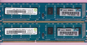 4GB 2x2GB PC3-12800 RAMAXEL RMR5030MM58E8F-1600 HP 655409-150 DDR3-1600 Ram Kit - Picture 1 of 2