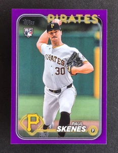 2024 Topps Update Paul Skenes ROOKIE CARD RC #US100, Meijer Purple SP Parallel - Bild 1 von 6