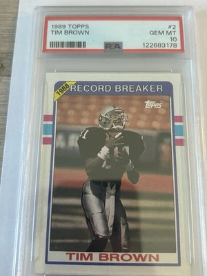 Topps Set-Break #2 1989 Tim Brown PSA 10 gemas como nuevo radiocontrol Foto 1 de 2