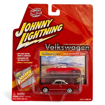 2004 Johnny Lightning 2-tone Red/White 1964 VOLKSWAGEN VW Karmann-Ghia - Image 1 of 4
