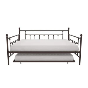 DHP Mia Queen Daybed and Full Trundle Set, Bronze - Picture 1 of 3