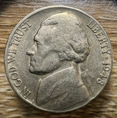 1948-S Jefferson Nickel - Actual Coin Shown - Free Shipping & Tracking INV#23 - Image 1 of 2