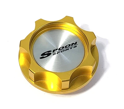 NEW FOR HONDA ACURA SPOON SPORTS GOLD CNC BILLET ENGINE OIL BILLET CAP JDM - Image 1 of 4