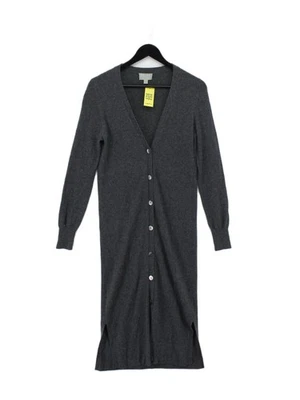 Pure Collection Women's Cardigan UK 10 Grey 100% Cashmere V-Neck Cardigan - Image 1 of 4