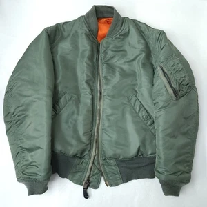 Vintage 1967 Satellite USAF MA-1 Reversible Bomber Military Flying Jacket Mens S - Picture 1 of 12
