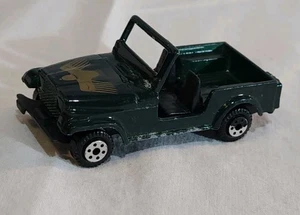 Yatming Green Jeep Gold Eagle on Hood #814 CJ-7 Diecast 1/64 Scale Unbranded - Picture 1 of 7