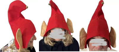 Rasta Imposta красный эльф шляпа с Jinglr Bell Xmas Хэллоуин костюм для взрослых OSFM - Изображение 1 из 4