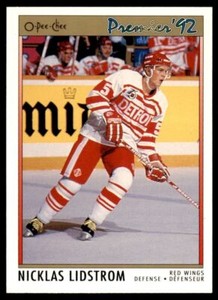1991-92 O-Pee-Chee Premier Nicklas Lidstrom Rookie #117