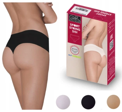 GATTA SISI Damen String 3er Pack Unterwäsche NAHTLOSE STRING antibakteriell - Bild 1 von 4