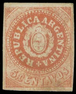 ARGENTINIEN 7H - Siegel der Republik ""1864 Original"" (pf59221) - Bild 1 von 1