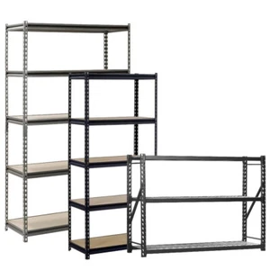 METAL HEAVY DUTY MUSCLE RACK Adjustable Steel Storage Units Shelves 3-5 Levels - Picture 1 of 10