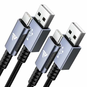 Lot de 2 câbles de charge USB de type C pour Samsung Galaxy A5 2017 S7 S8 S9 + - Photo 1 sur 9