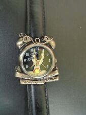 Warner Brothers Fossil Bugs Bunny* Watch. Black Leather Band. Collectible.