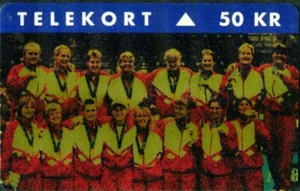Phonecard Denmark Danish Women's Handball Team 5140 - Picture 1 of 2