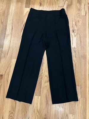 Pantalones de vestir Armani Collezioni para mujer talla 12 negro poliéster cremallera lateral frente plano Foto 1 de 4