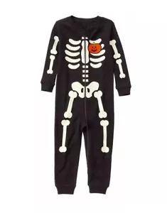 NWT Gymboree Skeleton Glow-in-the-Dark Boy Girl Gymmies Pajamas Romper 3-6 Month - Picture 1 of 1