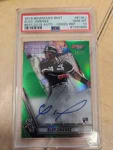2019 Bowmans Best Eloy Jimenez Green Refractor Rookie Auto /99 PSA 10 Pop 8 - Picture 1 of 2
