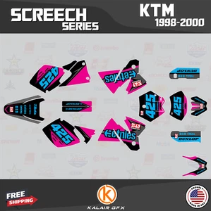 Graphics Kit for KTM 125SX 200SX 250SX 300SX 380SX (1998-2000) Screech - CM - Picture 1 of 6