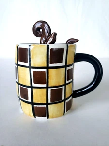 Studio Nova Jamaica Pattern Sugar Bowl w/ Lid & Spoon, KT550 - Picture 1 of 8