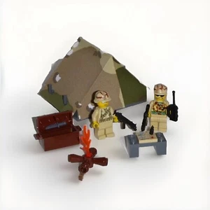 Army Themed Modern Era Fighter 2 Minifig Army Base Camp Custom Made - Picture 1 of 3