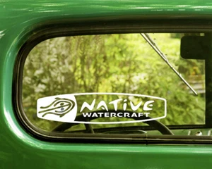 2 KAYAKS DE MOTO ACUÁTICA NATIVA CALCOMANÍAS Pegatina para parachoques de la ventana del coche Bogo Truck Rv - Imagen 1 de 1