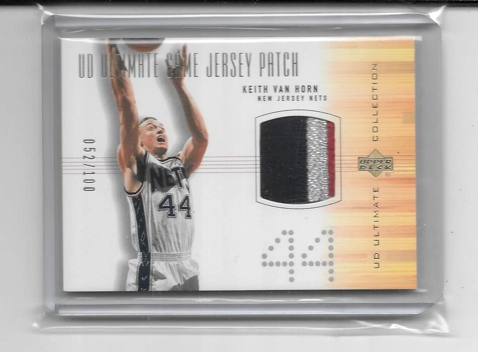 2000-01 UD ULTIMATE COLLECTION KEITH VAN HORN 3 COLOR PATCH # 52/100 NETS - Image 1 of 1