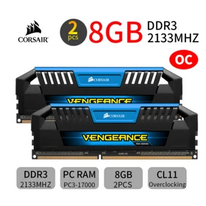 Corsair Vengeance Pro 16GB Kit 2x8GB DDR3 OC 2133MHz DIMM Desktop Memory Blue AB - Picture 1 of 4