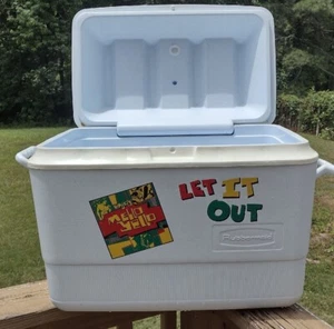 Rare Vintage 1990's Mello Yello "Let It Out " Rubbermaid Promotional Cooler VGC  - Picture 1 of 24