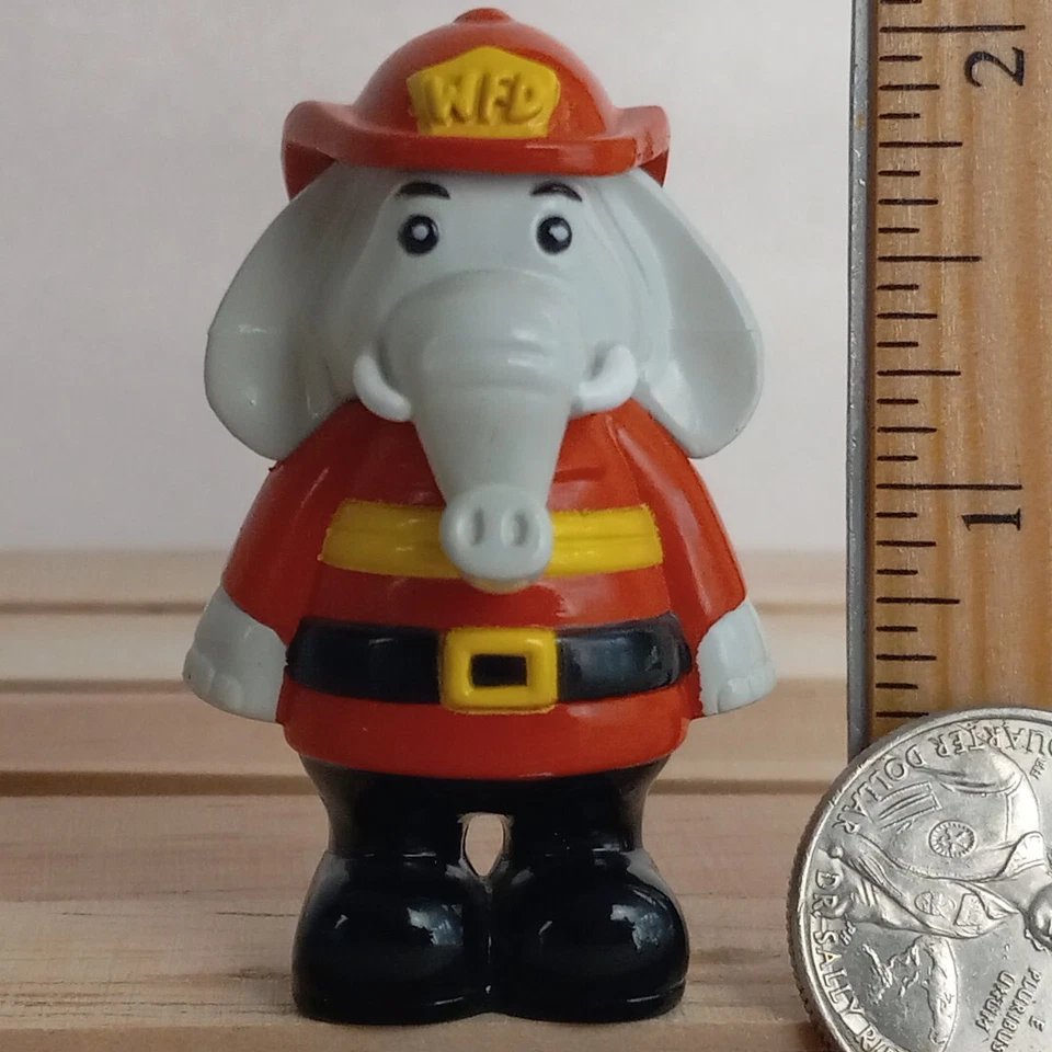 Ganz Webkinz Elephant Firefighter Mini Figure Toy Collectible Webkins - Image 1 of 4