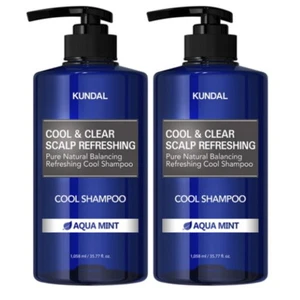 KUNDAL Refreshing Cool Shampoo Aquamint Scent 1058ml(35.77oz) x 2ea Korean Hair  - Picture 1 of 12