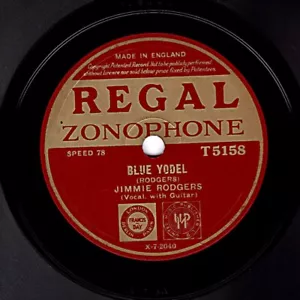 Klassiker Jimmie Rodgers 78 Blue Yodel / Away Out Of The Mountain Reg-Zon T 5158 - Bild 1 von 2