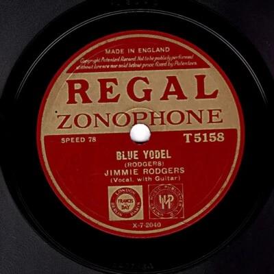 CLASSIC JIMMIE RODGERS 78 BLUE YODEL / AWAY OUT ON THE MOUNTAIN REG-ZON T 5158 E - Image 1 of 2