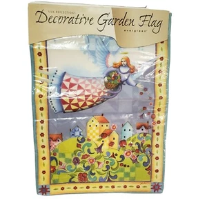 Silk Reflections Garden Flag 11"×14" Angel Heartwood Creek Jim Shore Design - Picture 1 of 3