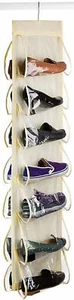 Clear Hanging Closet Organizer 14 Pockets Shoe Hanger Rack Storage Wardrobe - Picture 1 of 12