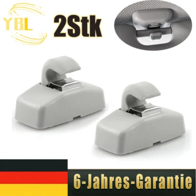 2x Sonnenblende Clip Haken Halterung Halter Für VW Amarok Caddy Golf Passat Eos - Bild 1 von 4