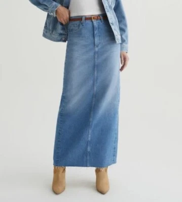 Maxi Falda AG Rani Denim 360 Nueva con Etiquetas Talla 27 Foto 1 de 4