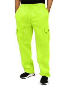 G-Style USA Men's Jogger Heavy Weight Fleece Cargo Pocket Sweat Pants S~6XL-FL77 - Picture 1 of 77