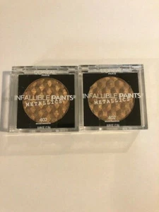 (2) TWO Loreal Infallible Paints Metallics Eye Shadow, 402 Brass Knuckles - Picture 1 of 1