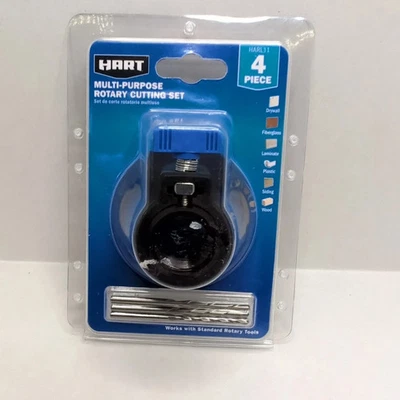Hart Multi-Purpose Rotary Cutting Tool Set 4pc. Drywall Fiberglass Laminate Wood - Image 1 of 3