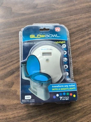 The Original Glowbowl Light Motion Activated Toilet Nightlight With 7 Colors NIP - Image 1 of 4