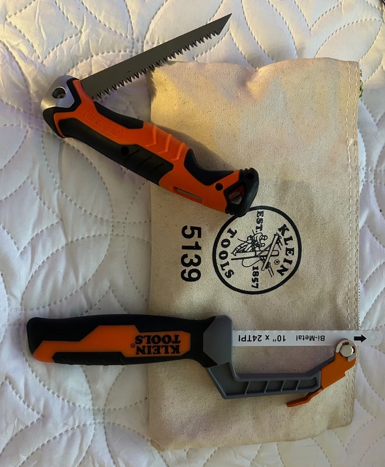 Klein Tools Folding Jab Saw and Mini Hacksaw SMALL BUT MIGHTY (3pc lot) - Image 1 of 1