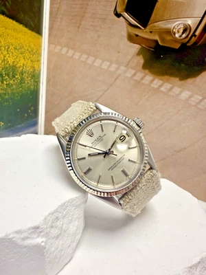 Mens Rolex Oyster Perpetual Datejust Stainless Steel Silver Dial 36mm Watch 1601 - image 1 of 4